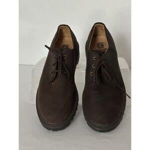 Vtg 90 Y2K Mens Skechers Oiled Brown Chunky Lug Sole Oxford SN7450 Grunge